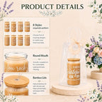 Iced Coffee Mugs, 8 Sets, Glass, 16 oz, Reusable, Inspirational - Image 3
