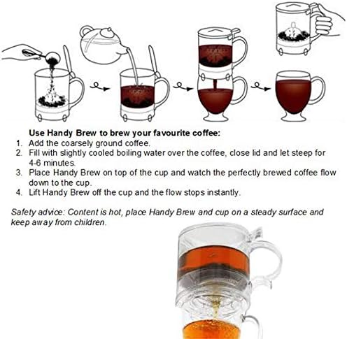 HandyBrew Tea Infuser Tea Steeper for Loose Leaf Tea Brewer Tea Strainer, Safe BPA-Free Plastic Hassle-Free Ways Make Hot and Iced Tea, 17 Ounce - Image 2