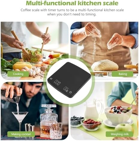Digital Coffee Scale with Timer, 0.1g High Accuracy Small Coffee Scale USB Rechargeable Drip Espresso Scale with Auto Tare for Pour Over and Drip Coffee (2kg/0.1g) - Image 5