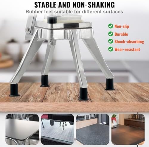 VEVOR Commercial Vegetable Fruit Chopper 1/4" Blade Heavy Duty Professional Food Dicer Kattex French Fry Cutter Onion Slicer Stainless Steel for Peppers Potato Mushroom - Image 5