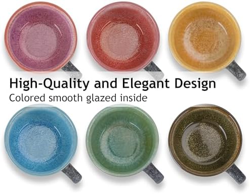 MIAMIO – Cappuccino Cup Set (6.4 oz), Ceramic Coffee Mugs - Las Palmitas - Image 5