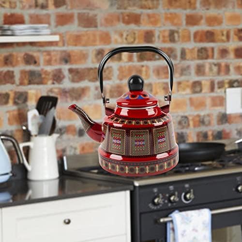 Stovetop Kettle Anti Rust Enamel Tea Pot Stainless Steel Whistling Bell Pot with Easy Cleaning Handle Suitable for Home Use Open Fire Pouring Water - Image 7