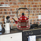 Stovetop Kettle Anti Rust Enamel Tea Pot Stainless Steel Whistling Bell Pot with Easy Cleaning Handle Suitable for Home Use Open Fire Pouring Water - Image 7