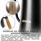 NEOUZA 500ml Gooseneck Kettle, 304 Stainless Steel Stovetop Safe Kettle for Pour Over Coffee and Tea, Precision Spout & Wooden Handle - Image 4