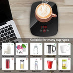 Mug Warmer,Coffee Warmer for Desk,Electric Cup Warmer with Three Temperature Settings,Coffee hot Plate for Cocoa Tea Milk with Auto Shut Off After 4H Feature (Wood Color/Without Mug) 2PCS - Image 4