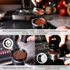 54mm Espresso Accessories Kit, 7-Pcs Barista Tools Set with Calibrated Coffee Tamper, WDT Tool, Espresso Distributor, Dosing Funnel, Puck Screen & Wooden Tamping Station for Home Barista - Image 3