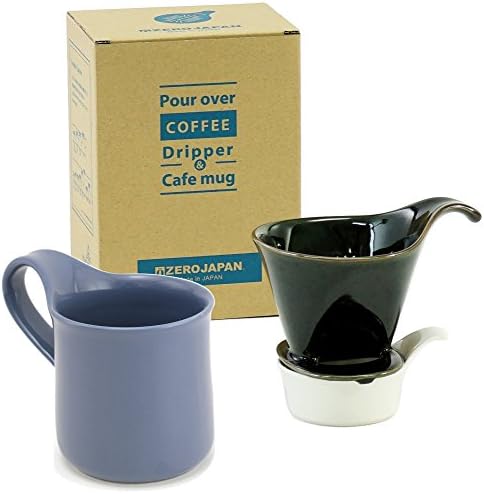ZEROJAPAN DMZ-16 AGN/VI Coffee Dripper L & Cafe Mug (with Tray) Violet Gift Set by ZEROJAPAN