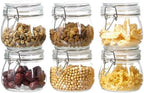 ODBCYWM 17oz Glass Food Storage Jars with Airtight Lids, Set of 6 – Clear Preserving Seal Wire Clip Fastening Canisters for Kitchen Canning, Flour, Cereal, Pasta, Sugar, Beans, Pickling Jars (17oz*6) by Unknown