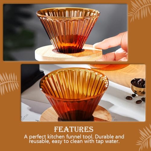 LABRIMP Decorative Coffee Funnel for Household Use with Delicate Design, Sturdy Body, and Easy to Clean Features, for Hand Brewed Coffee in Kitchen or Home - Image 3