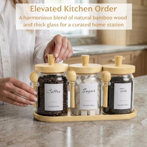 3-Pack 20oz Glass Coffee Container Set - Image 2
