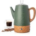 Mixpresso 10 Cup Shiny Green Electric Percolator Coffee Pot Stainless Steel by Mixpresso