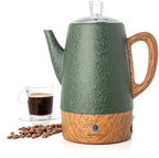 Mixpresso 10 Cup Shiny Green Electric Percolator Coffee Pot Stainless Steel by Mixpresso