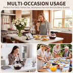 Mifoci 4 Pack 10 Cup Glass Replacement Coffee Pots 57.5 oz, Black - Image 7