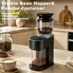 Electric Conical Burr Coffee Bean Grinder,with adjustable 52 settings,Black - Image 4