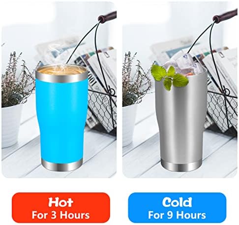 VEGOND 20oz Tumbler Stainless Steel Tumbler Cup with Lid And Straw Vacuum Insulated Double Wall Travel Coffee Mug(Stainless 12 Pack) - Image 4