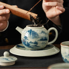 Tea Pots For Loose Tea Old Pottery Clay Retro Teapot For Tea Making Household Ceramic Kung Fu Tea Set Handmade Ice Crack Glaze Small Filter Teapot Tea Infuser Pot - Image 7