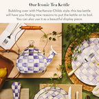 MACKENZIE-CHILDS Whistling Tea Kettle, Purple-and-White Violet Check - Image 2