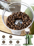 Huanyu 60mm Flat Burr Coffee Grinder, Retro Cream Green for Home Cafe - Image 3