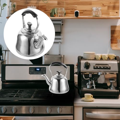 Luxshiny Whistle Teakettle 1 Liter Stainless Steel Stove Top Water Kettle with Filter Screen for Boiling Water and Tea Brewing - Image 6