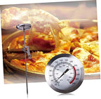 3 Pcs Deep-Fried Pot Thermometer Can Opener Electric Coffee Thermometer Digital Stainless Steel Probe with Fixed Clip Turkey Roasting Rack BBQ Deep Fry Frying Pan Food (Silver 23X5.4X5.4CM) - Image 5