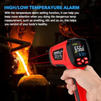 Infrared Thermometer Temperature Gun, -40℉-3632℉, Non Contact Digital Laser Thermometer Pyrometer 50:1 High Temp with Color LCD Display for Industrial HVAC Forge Metal Smelting - Image 3