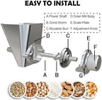 Grain Mill Attachment for KitchenAid Stand Mixer, All Metal Grain Mill Flour Mill for Kitchen Aid Accessories, Suitable for Grinding Non-Oily Dry Grain Corn, Coffee Bean, Millet, Wheat and Cereals - Image 4