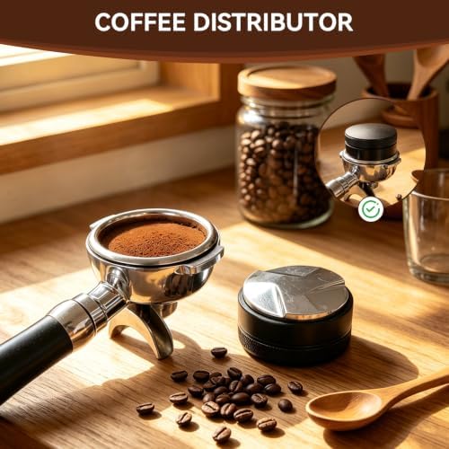 7 PCS Espresso Accessories Set with 53.3mm Spring Loaded Tamper - Image 7