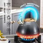 MARSKITOP Tea Kettle Stovetop Whistling, 2.6 Quart, Gray - Image 2