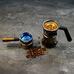 54mm Titanium High-Extraction Espresso Filter Basket for 9Barista, 0.13mm & 0.18mm Laser-Drilled Micro Holes, 20–22g Double Shot - Swirl (Rainbow) - Image 6