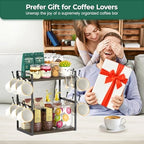 EsLuker.ly Coffee Station Bar Organizer Mug Holder Stand Countertop - Image 7