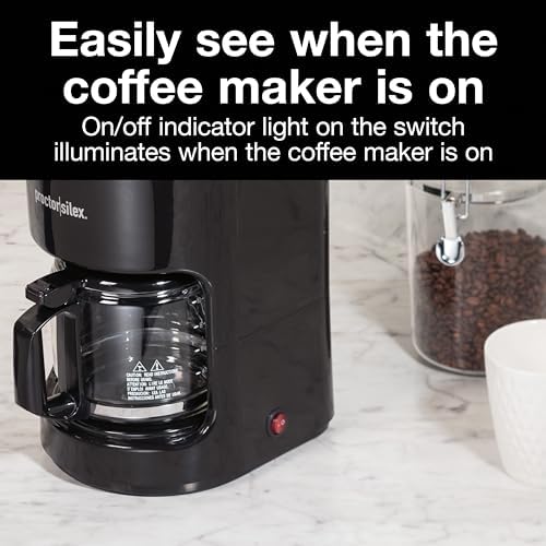 Proctor Silex 10-Cup Coffee Maker, Works with Smart Plugs That Are Compatible with Alexa, Auto Pause and Serve, Black (48351PS) - Image 5
