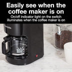 Proctor Silex 10-Cup Coffee Maker, Works with Smart Plugs That Are Compatible with Alexa, Auto Pause and Serve, Black (48351PS) - Image 5