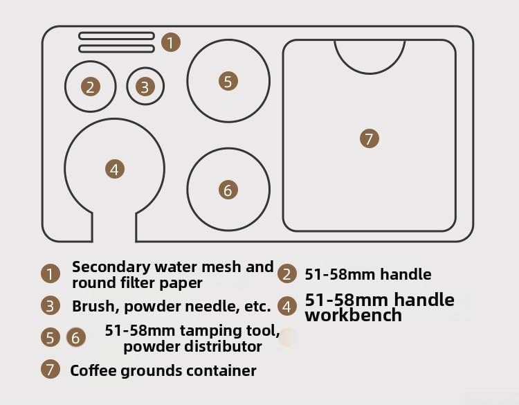 Knock Box Integrated Tamp Station for Espresso Baristas Supporting 51mm through 58mm Tamper and Portafilter Handles (Black) - Image 2