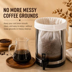 100 Pack Cold Brew Coffee Filter Bags, 20 x 20 Inch Disposable Drawstring Coffee Filters for Large Batch Brewing, Fine Mesh Cold Brew Bags for 5 Gallon Buckets, Coffee Shops, Cafés & Home Brewing - Image 3
