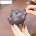 Tea Kettle 220ML Ancient Purple Clay Teapots Master Handmade Carved Kettle Zisha Tea Set Chinese Teapot Ceramic Tea Infuser - Image 6
