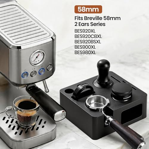 ShanSon Espresso Accessories Kit with Station,58mm Compact Espresso Tamper Set,Espresso Tamper, Distributor, Bottomless Portafilter, Dosing Funnel,Station - Image 7