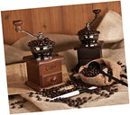 Manual Coffee Bean Hand Grinder Wooden Burr Mill Vintage Style - Image 2