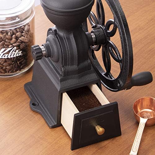 Kalita Coffee Mill, Cast Hand Grinding, Manual Diamond Mill, Black, N #42138 Antique Coffee Grinder, Adjustable Grinder, With Lid, Coffee Shop, Cafe - Image 5
