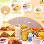 Cunhill 100 Pieces 70mm Bamboo Jar Lids Bulk with Straw Hole for Glass Cups - Image 4