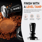 IKAPE 51MM Coffee Tamper Set Black 6 IN 1, Espresso Tool Kit for Making Perfect Shots – Tamper, Distributor, Funnel, Mat, Screen, and Towel - Image 3