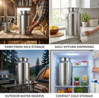 5-125L Milk Can Bucket, 304 Stainless Steel Water Dispenser with Spigot - Image 5