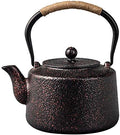 Cast Iron teapot,Classic Tea Kettle,Large Cast Iron Tea Kettle with Stainless Steel Infuser for Electric Ceramic Stove, Japanese Tea Kettle, Red 1400ML by Unknown