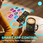 Self Heating Coffee Mug 14oz Smart Mug, App-Controlled Cordless Coffee Mug Warmer with DIY Pattern, Fast Heating-Up to 149℉ Smart Coffee Mug Warmer for Coffee|Tea|Milk&More, Gifts for Men Women - Image 6