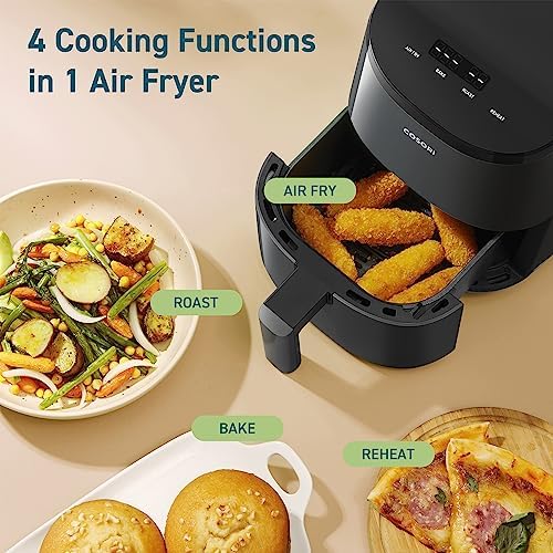 Cosori Mini Air Fryer 2.1 Qt, 4-in-1 Small Airfryer, Bake, Roast, Reheat, Space-saving & Low-noise & Electric Gooseneck Kettle with 5 Temperature Control Presets, Pour Over Kettle - Image 4