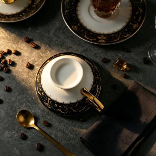 bone china tea set tea cups british tea set for adults porcelain tea cups coffee cups set of 2 exquisite packaging - Image 6