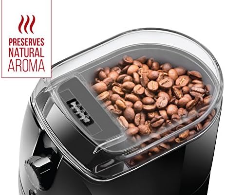 Chefman Coffee Grinder Electric Burr Mill - Freshly Grinds Up to 2.8oz Beans, Large Hopper with 17 Grinding Options for 2-12 Cups, Easy One Touch Operation, Cleaning Brush Included, Black - Image 5