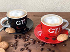 BRISA VW Collection - Volkswagen Espresso Cups Coffee-Tea-Cappuccino Set in GTI Design (The Legend/Red & Black/2-Piece Set/100ml/3.4 fl oz) - Image 4