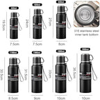 Double wall vacuum Leakproof stainless steel wide mouth insulated water bottle;tea tumbler with infuser,cup,lid;smart thermoses hot coffee;thermal flask ice drinks with led digital temperature display - Image 3