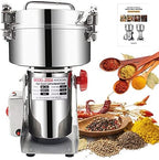 2000g Electric Grain Grinder Spice Grain Mill Stainless Steel 30s 28000RPM High Speedy Grinding with Overload Protection& 5min Timer Mill for Dry Spice Herbs/Nut/Coffee/Rice by WelcometoLEJIEYIN