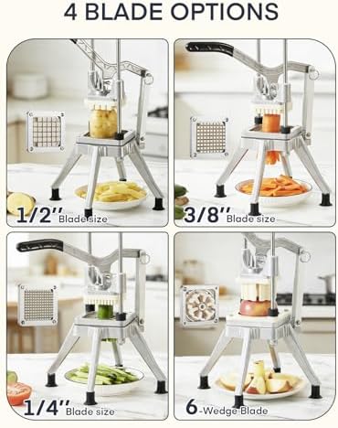 FOHERE Commercial Vegetable Chopper French Fry Cutter - Image 4